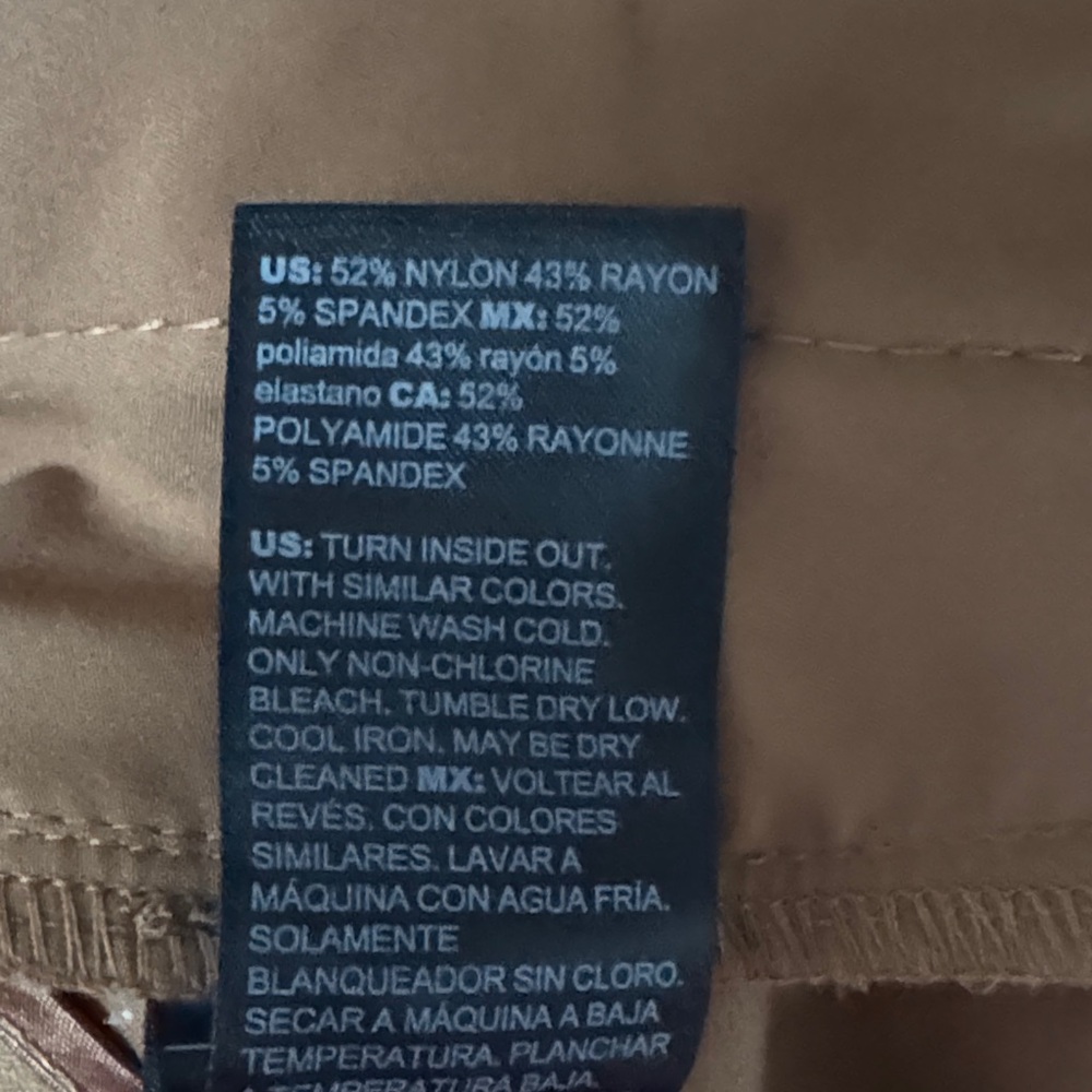 White House Black Market Tan Pants with Gold Buttons - Picture 7 of 9